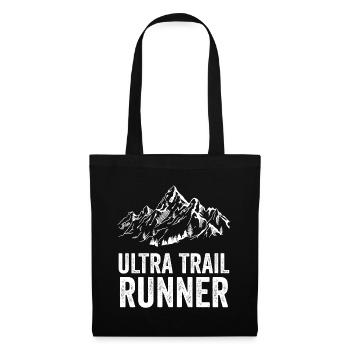 Coureur d’ultra trail - Sac en tissu - noir - Devant