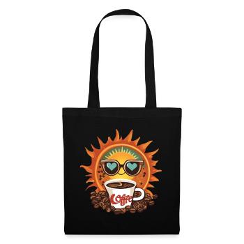 Sun Coffee Vintage-Stil und Leidenschaft - Stoffbeutel - Schwarz - Vorne