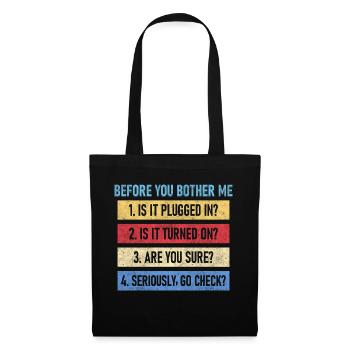 Computer Whisperer Tech Support Computer - Tote Bag - black - Front