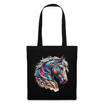 Cheval - Sac en tissu - noir - Devant