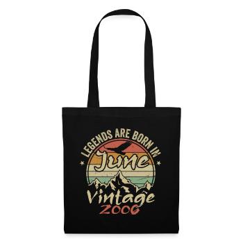 Birthday June 2006 born in June 2006 Retro 2006 - Tote Bag - black - Front