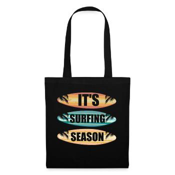 C’est la saison de surf Planche de surf d’été pour surfeur - Sac en tissu - noir - Devant