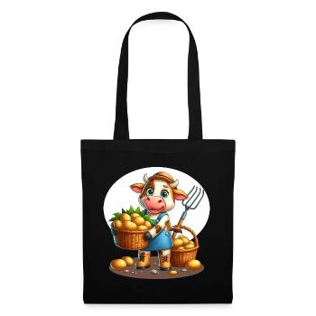 Harvest cow Fresh potatoes from the field - Tote Bag - black - Front