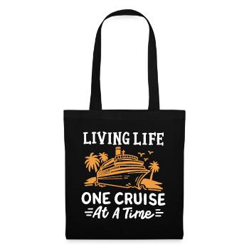 Kreuzfahrtschiff Urlaub Kreuzfahrt - Stoffbeutel - Schwarz - Vorne