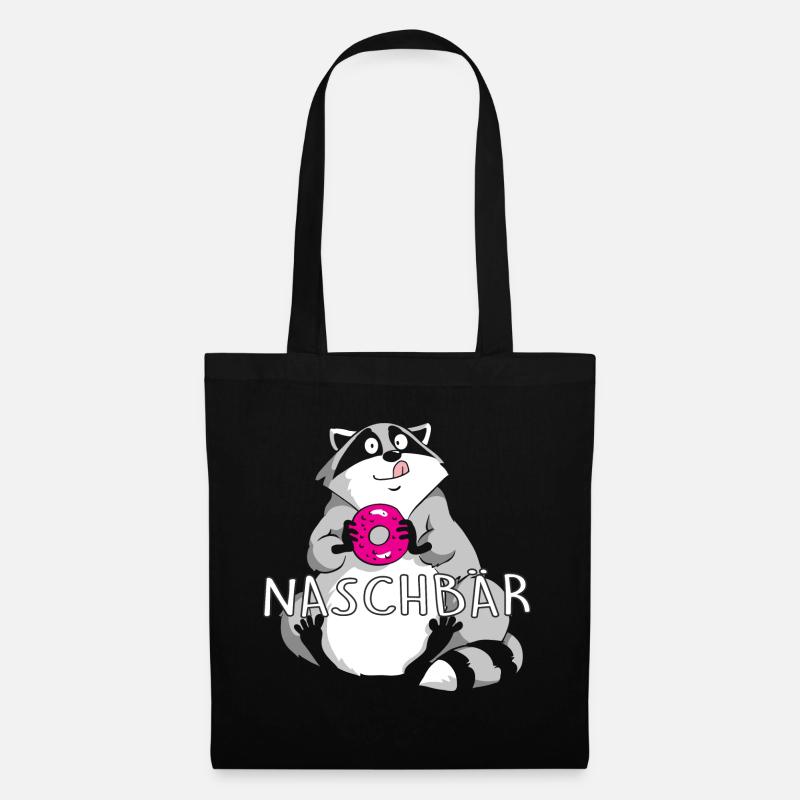 Naschbär - Stoffbeutel - Schwarz