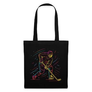 Ice Hockey Player Line Art - Tote Bag - black - Front