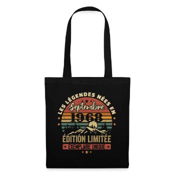 Retro 1968 - Legends born in September 1968 - Tote Bag - black - Front