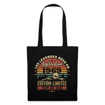 Retro 1969 - Legends born in September 1969 - Tote Bag - black - Front