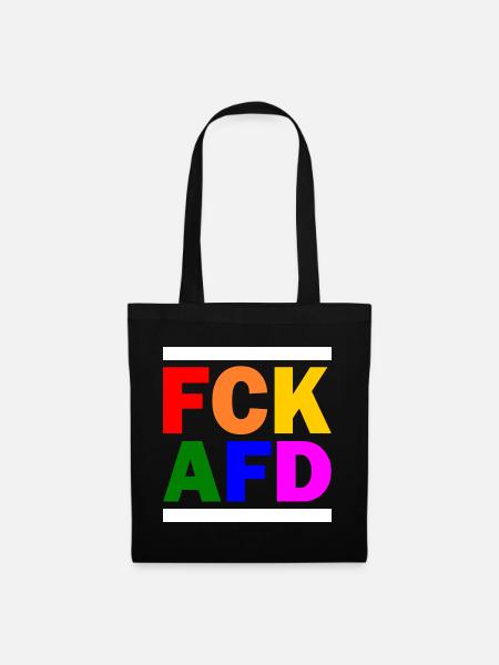 Fck afd - Stoffbeutel - Schwarz