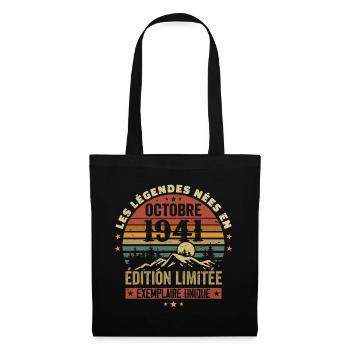 Nées en Octobre 1941 | Génial Depuis Octobre 1941 - Sac en tissu - noir - Devant
