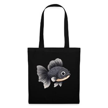 Schleierschwanz Goldfisch - Stoffbeutel - Schwarz - Vorne