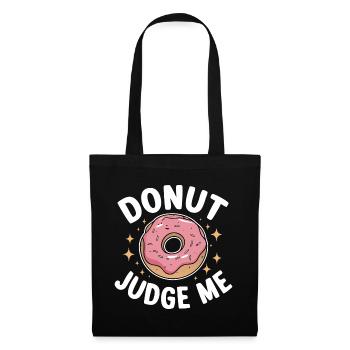 Donut Donuts Süßigkeiten Bagel - Stoffbeutel - Schwarz - Vorne