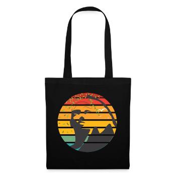 Hangover – Retro Mountaineer Head Silhouette - Tote Bag - black - Front