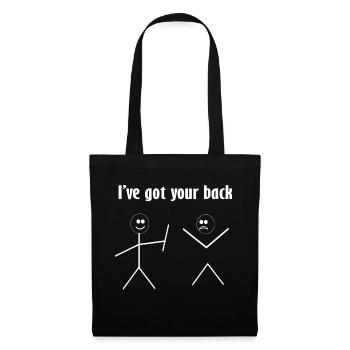 Stick Figure Graphique Amitié Nouveauté Sarcastique - Sac en tissu - noir - Devant