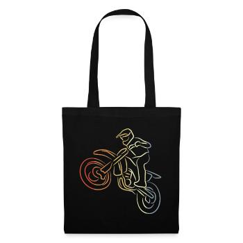 Motocross Line Drawing - Tote Bag - black - Front