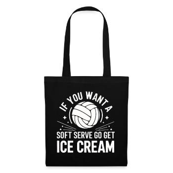 Joueur de volley-ball Joueur de beach-volley S - Sac en tissu - noir - Devant