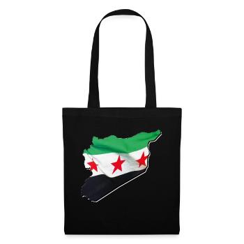 Drapeau de la Syrie en Syrie Carte 2 - Sac en tissu - noir - Devant