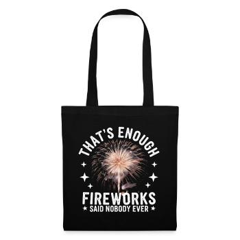 Pyrotechnics Fireworks Pyrotechnics - Tote Bag - black - Front