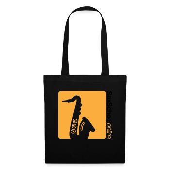 Sax School Online - Orange Sax - Tote Bag - black - Front
