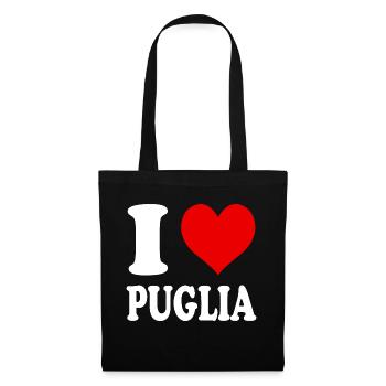 I Love Puglia Region Italy City Heart Funny - Tote Bag - black - Front