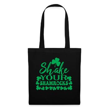 Schütteln Sie Ihre Kleeblätter - Saint Patrick - Lucky Tee - Stoffbeutel - Schwarz - Vorne