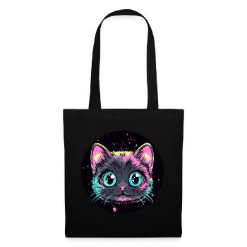 Neon Cat Pop Art - Tote Bag - black - Front