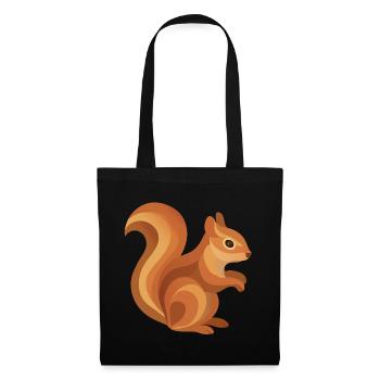 Squirrel – Playful forest animal in warm tones - Tote Bag - black - Front