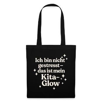 Ich bin nicht gestresst... (hellbeige) - Stoffbeutel - Schwarz - Vorne