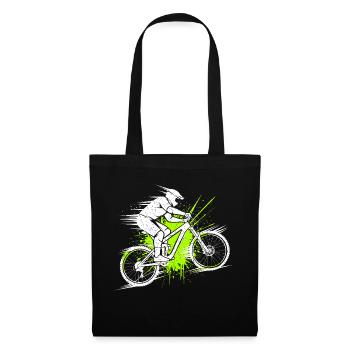 Downhill Mountain Bike Action - Extreme Sport Biker - Tote Bag - black - Front