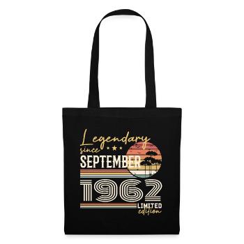 September 1962 Born in September 1962 September 1962 - Tote Bag - black - Front