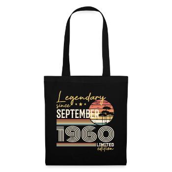 September 1960 Born in September 1960 September 1960 - Tote Bag - black - Front