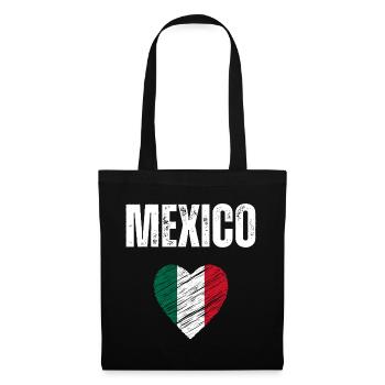 J’aime le Mexique, drapeau du Mexique - Sac en tissu - noir - Devant