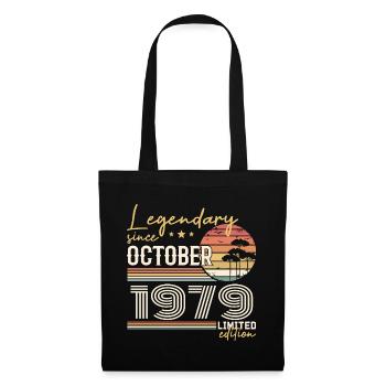 Cadeau Octobre 1979 - Génial Depuis Octobre 1979 - Sac en tissu - noir - Devant