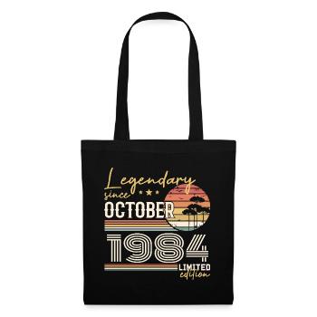 October 1984 Gift - Awesome Since October 1984 - Tote Bag - black - Front