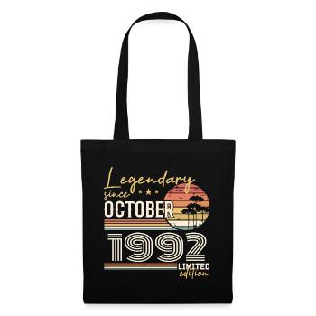 October 1992 Gift - Awesome Since October 1992 - Tote Bag - black - Front
