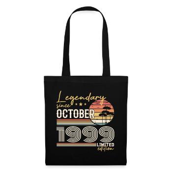 Oktober 1999 Geschenk - Genial seit Oktober 1999 - Stoffbeutel - Schwarz - Vorne