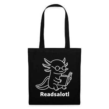 Lineart Readsalotl Axolotl Lecture - Tote Bag - black - Front