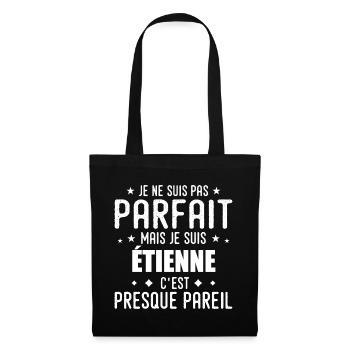 Etienne: authentic, imperfect, top, perfection - Tote Bag - black - Front