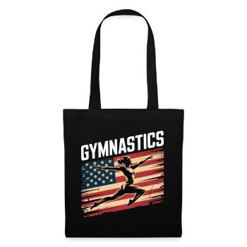 American Gymnastics Flag Jump - Tote Bag - black - Front