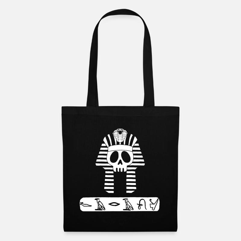 Crâne du pharaon blanc - Sac en tissu - noir