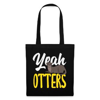 Yes Sea Otter Cartoon - Tote Bag - black - Front