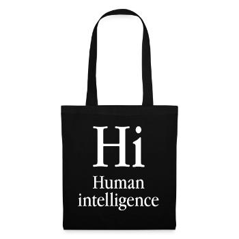 Mensch humain - Sac en tissu - noir - Devant
