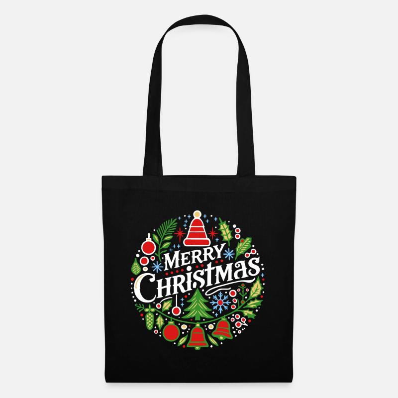 Frohe Weihnachten 3 - Stoffbeutel - Schwarz