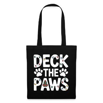 Fête de Noël Deck the Paws - Sac en tissu - noir - Devant