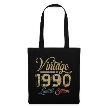 Vintage 1990 Édition limitée Naissance Année 1990 - Sac en tissu - noir - Devant