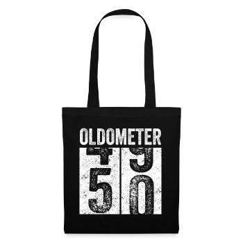 Oldometer 50 – Lustiges 50. Geburtstag  - Stoffbeutel - Schwarz - Vorne