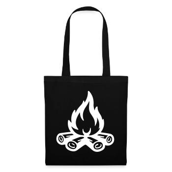 Campfire Symbol Flame - Tote Bag - black - Front