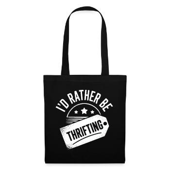 Je préfère faire de la friperie - Sac en tissu - noir - Devant