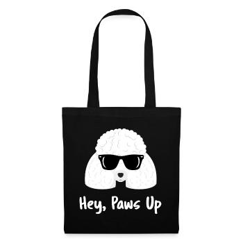 Coole Pudel-Sonnenbrille Hey Paws Up Hund - Stoffbeutel - Schwarz - Vorne
