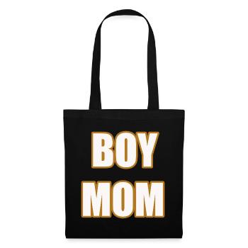 Boy Mom Proud Mother of Sons Statement Shirt - Stoffbeutel - Schwarz - Vorne